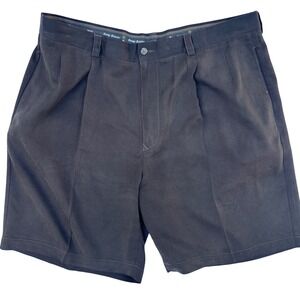 Tommy Bahama Relax Mens 40 Silk Pleated Shorts Charcoal Grey Ribbed Texture